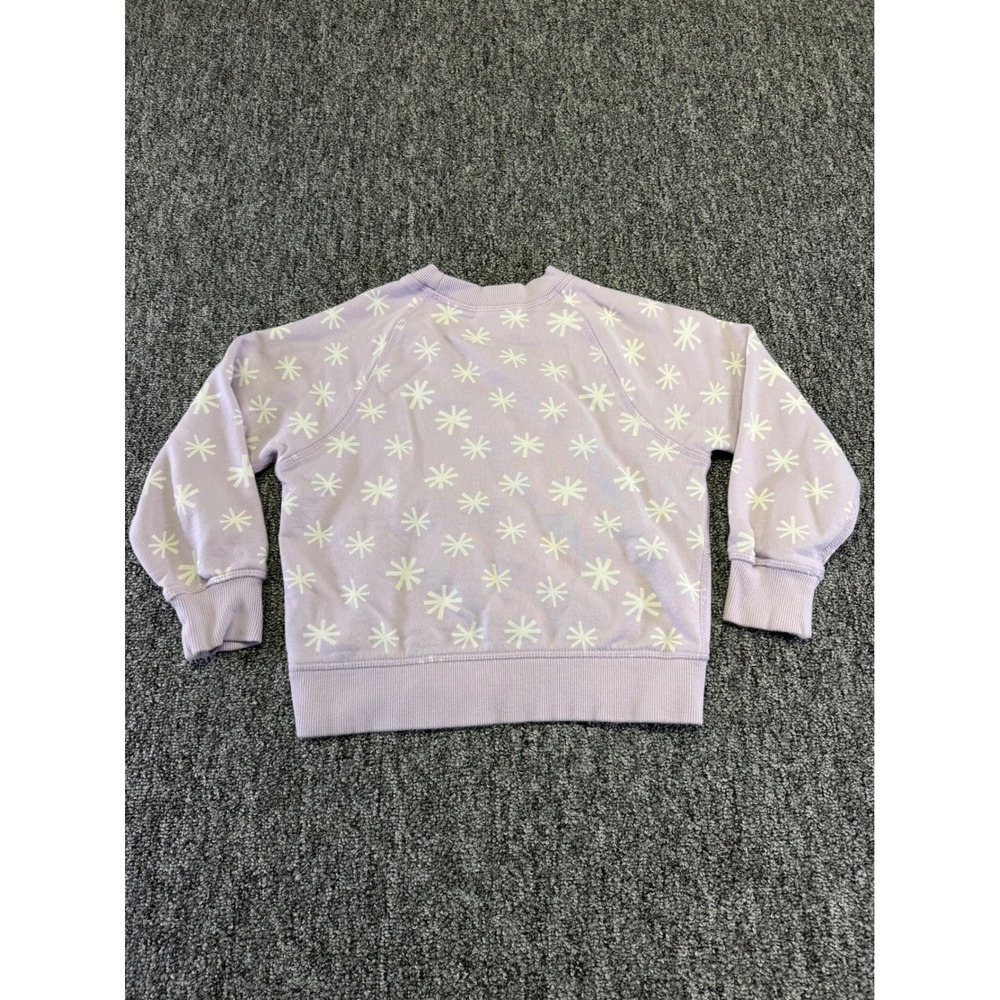 Hanna Andersson Sweatshirt Kids Purple Snowflake Starburst Print Raglan Pullover